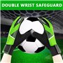Omnikryp Gant de Gardien de But, Gant de Gardien But Football pour Enfants Jeunes Adultes, avec Double Support de Poignet Paume 