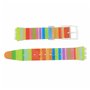 Vintage Time Watches | Bracelet de montre en silicone arc-en-ciel de 17 mm (20 mm) compatible avec Swatch