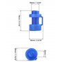 QWORK 8 Pièces Embouts de Trampoline Ø 25 mm, Bleu