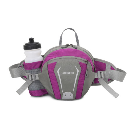 Ariineer Sac Banane avec Porte-Bouteille d'eau Sac Banane avec Ceinture réglable pour Camping Escalade Voyage Sports de Plein ai