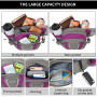 Ariineer Sac Banane avec Porte-Bouteille d'eau Sac Banane avec Ceinture réglable pour Camping Escalade Voyage Sports de Plein ai