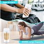Shaker Electrique 650 ML, Shaker Proteine avec Compartiment à Poudre, Mixeur USB Portable Sans BPA, Protein Shaker Electrique po