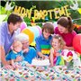 AOOTUERL Mon Baptême Bannière, Banderole Baby Shower Pailleté Papier Guirlande Bunting Banner DIY Décoration Suspendue Feston Fê
