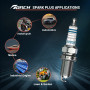 TORCH 4pcs E7RTC Bougie d'allumage Remplacer pour NGK 6422/BPR7HS 7022/BPR6HS 5111/BP7HS, pour 5379/IWF22 4022/W22FPR-U, pour 88