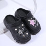 DHSBGWSX Lot de 40 Accessoires pour Chaussures - Étoiles à Cinq Branches, Fleurs Perforées pour Décoration de Sandales