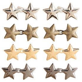 8 Paires De Petits Boutons De Taille Étoiles
