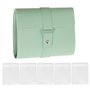 ZGDEIWGF 1 livre de rangement vert pour boucles d'oreilles et 5 sacs de rangement transparents
