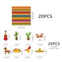 serviettes en papier de style mexicain