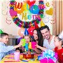 1 bannière « Welcome Home », 6 pendentifs en spirale colorés, bannière pailletée « Welcome Home Pull Flag », bannière décorative
