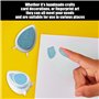 6 tampons à pression, 2 applicateurs éponges, tampons d'impression d'empreintes digitales, encre pour empreintes digitales, tamp