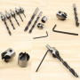 Pfloge® Lot de 7 forets hélicoïdaux HSS 5 - Pour le travail du bois - 3-10 mm