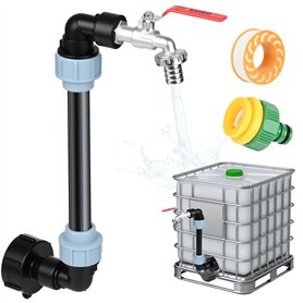 Robinet IBC Col de Cygne de Cuve avec 25cm Tube d'Extension