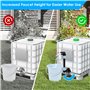 Robinet IBC Col de Cygne de Cuve avec 25cm Tube d'Extension, 3/4'' Raccord Cuve en Laition, S60x6 IBC Adaptateur Cuve 1000 Lirtr