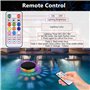 Lumière Piscine Solaires, Lumière Piscine sous l'eau avec Télécommande, Lampe Piscine Hors Sol RGB à Couleur Changeante, IP68 Ét