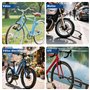 Gaethra Antivol Velo, Cadenas Velo 110cm, Antivol Pliable Haute Sécurité avec Support Portable, Antivol Velo Pliable en Alliages