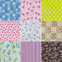 Ambesty 42pcs Tissus Coton, 25 x 25cm Multi-Couleurs DIY Tissus à Coudre, Couture Quilting Patchwork Paquet de Tissu Vêtements S
