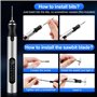 Euakee Stylo de Gravure Rechargeable USB, Mini Graveur électrique Bricolage Outils Rotatifs sans Fil, Outil de Gravure Portable 