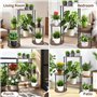 Vankarr Support de fleurs à 4 niveaux en bois - Étagère à plantes à plusieurs étages - Pour l'intérieur et le jardin - Décoratio