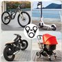 Gaethra Antivol Trotinette Electrique, 1.2m Antivol Velo, Câble Antivol à Clef avec Menotte, Cadenas Trottinette Électrique pour