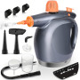 1250W Nettoyeur Vapeur à Main,3.5 bar Portable Nettoyant Vapeur Ménager Nettoyeur Vapeur Multifonctionnel avec 11 Accessoires Ré