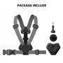 SUREWO Harnais magnétique réglable à libération Rapide Compatible avec GoPro Hero 13/12/11/10/9/8/7/6/5 Noir, DJI Osmo Action 5 