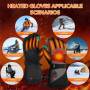 Jkevow Gants Chauffants pour Femme et Homme,Gants Chauffants Moto avec Batterie Rechargeable de 5000 mAh,3 Niveaux de réglage de