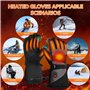 Gants Chauffants pour Homme et Homme,Jkevow Gant Chauffant Moto avec Batterie Rechargeable de 5000 mAh,3 Niveaux de réglage de l