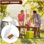 Panier Grille pour Barbecue, Pliable en Acier Inoxydable (32 x 22cm),Légumes ou Crevettes, avec Poignée Amovible, Brosse à Badig