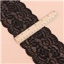 Yulakes 10 yards - Blanc et noir - Élastique - En dentelle - Pour l'artisanat - Robe de mariage - 10 cm de large