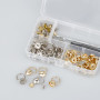 Roosea Lot de 82 Rivets en Cuir Anneau des Bretelles de Sac à Dos, etc 8 mm Rivets Métalliques le Rivet avec Perforatrice Tourne
