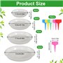 16 Pièces Coupelle Pot de Fleur Soucoupe Pot Fleur Plastique Soucoupes Pots de Fleurs avec 18 Étiquettes sous Pot de Fleur Rond 