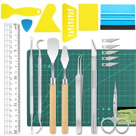 ImnBest Lot de 19 outils de désherbage en vinyle
