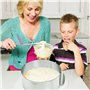 Bague à gâteau réglable, Anneau de Cuisson 16-30cm avec Collier à gâteau, Mousse Ronde en Acier Inoxydable Moule à gâteau pour l