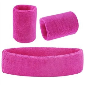 Lot de 3 bandeaux de sport roses avec bandeau de sport