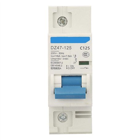 DZ47-125 Disjoncteur de courant miniature 1 P AC 230 V 80/100/125 A contre les fuites Interrupteur de supplémentaire