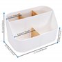 QH-Shop Organiseur de Bureau Boîte de Rangement Fournitures de Bureau Porte Stylo avec Bois Compartiments pour la Maison D'école