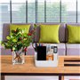 QH-Shop Organiseur de Bureau Boîte de Rangement Fournitures de Bureau Porte Stylo avec Bois Compartiments pour la Maison D'école