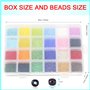 Tibaoffy Lot de 24 perles en verre pour fabrication de bijoux Multicolore 2 mm