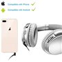 Bose Q3 Câble audio de rechange pour casque Bose QuietComfort 3 QC3 avec contrôle du volume et micro intégré 1,4 m 3,5 mm à 2,5 