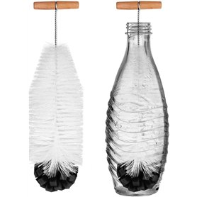 Neuytiky Goupillon pour Bouteilles - Poils de Nettoyage de 35 cm avec Poils durs et éponge Douce - Idéal pour Les Bouteilles en