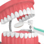 2pièces Miroir Oral Led Avec Lumière Pour Inspection Outil De Soins Bucodentaires Vert Et Orange
