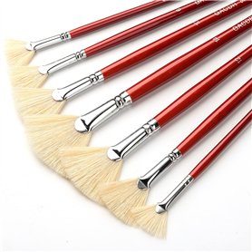 GACDR Lot de 7 pinceaux éventail pour peinture