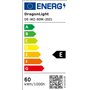 Ampoule LED ultra lumineuse 60W sans ventilateur (remplace 500W) – Ampoule LED E27 avec adaptateur E40 – 6000K blanc froid 7,200