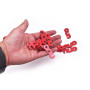 MiaLover Lot de 12 tendeurs de corde en alliage d'aluminium pour tente de camping, pique-nique (rouge, bleu, jaune)