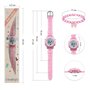 HMJIA Montre Enfant pour 3-12 Ans, Garçon et Fille, Étanche 3ATM Avec Alarme/Date/Chronomètre/LED (LED Papillon Rose)