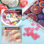 Aimeke 144 Pièces Colle Diamond Painting 5D Diamant Peinture Colle Argile avec Boîte Organisateur pour DIY Broderie de Peinture 