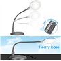 ZHSX Loupe avec lumière 5X, loupe de Lecture éclairée avec 30 LED - Lampe & Flexible avec Support - pour Seniors, bijoulier, Art