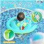 Gerbala Bouee Bebe avec Pare Soleil UPF 50+, Flotteurs Bébé avec Double Airbag, Siège de Sécurité Réglable, Flotteur de Bain Gon