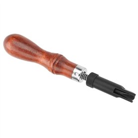 Outil à rainurer en cuir de type V Traitement du cuir Groover Outils de gouge en bois pour Artisanat en cuir en bois Leather Too
