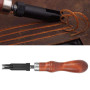 Outil à rainurer en cuir de type V Traitement du cuir Groover Outils de gouge en bois pour Artisanat en cuir en bois Leather Too